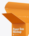 Opened Paper Box Mockup