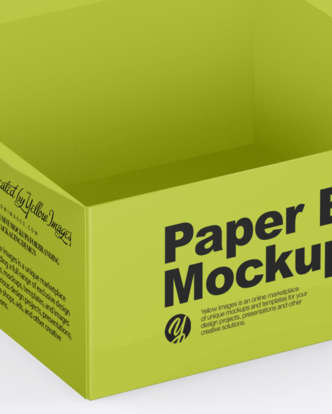 Opened Paper Box Mockup