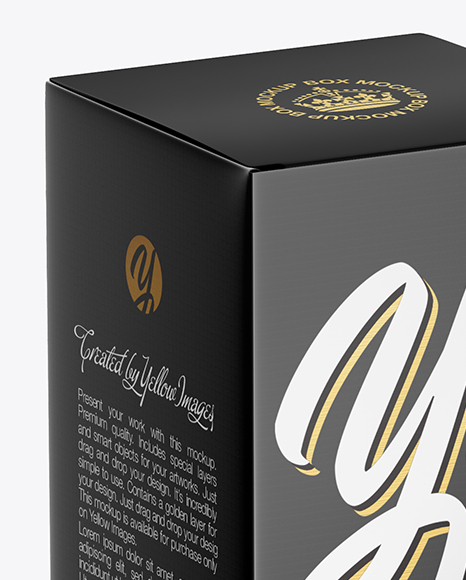 Glossy Paper Box Mockup