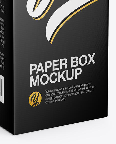 Glossy Paper Box Mockup