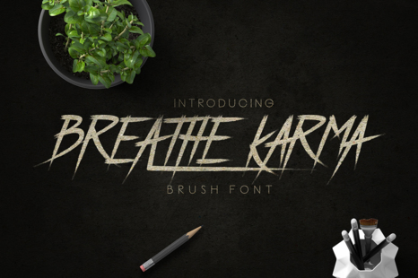 Breathe Karma Font - Handmade font