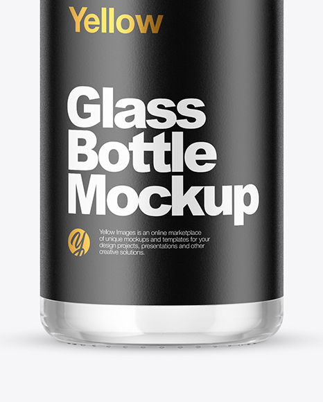 Clear Glass Bottle Mockup