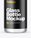 Clear Glass Bottle Mockup with Dark Liquid