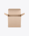 Opened Kraft Box Mockup Opened Kraft Box Mockup