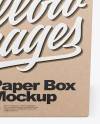 Opened Kraft Box Mockup Opened Kraft Box Mockup