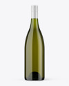 Green Glass White Wine Bottle Mockup