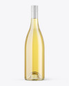 Clear Glass White Wine Bottle Mockup