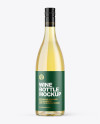 Clear Glass White Wine Bottle Mockup