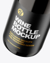 Clear Glass Red Wine Bottle Mockup