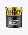 16L Matte Paint Bucket Mockup