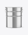 16L Metallic Paint Bucket Mockup