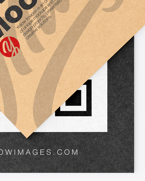 Two Kraft Business Cards Mockup