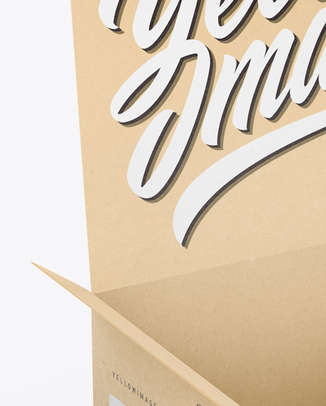 Opened Kraft Box Mockup