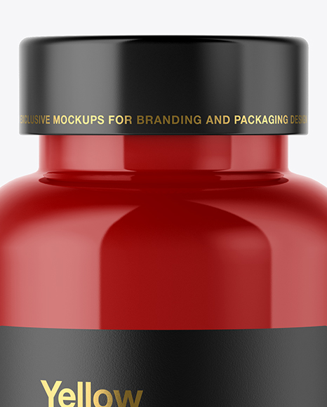 Glossy Plastic Bottle Mockup