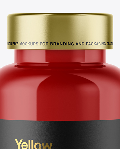 Glossy Plastic Bottle Mockup