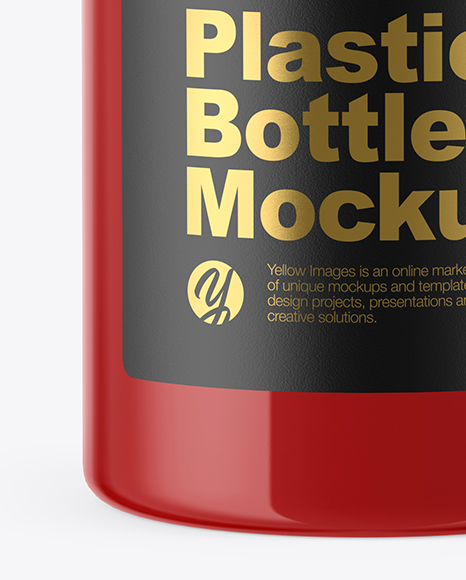 Glossy Plastic Bottle Mockup