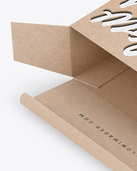 Opened Kraft Box Mockup