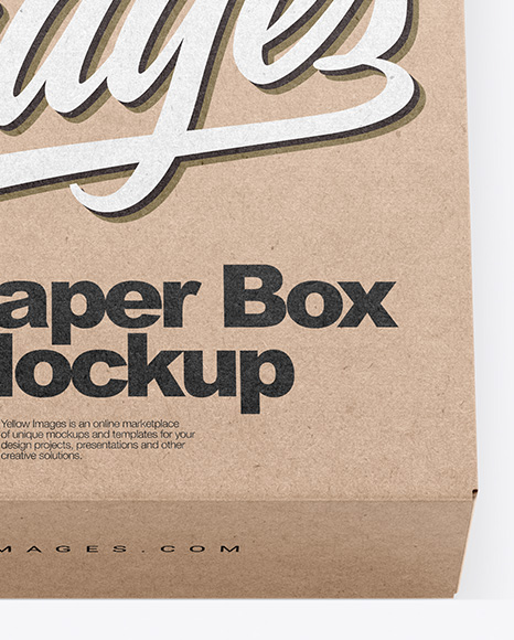 Opened Kraft Box Mockup