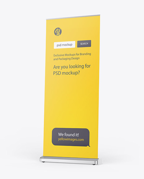 Glossy Roll-up Banner Mockup