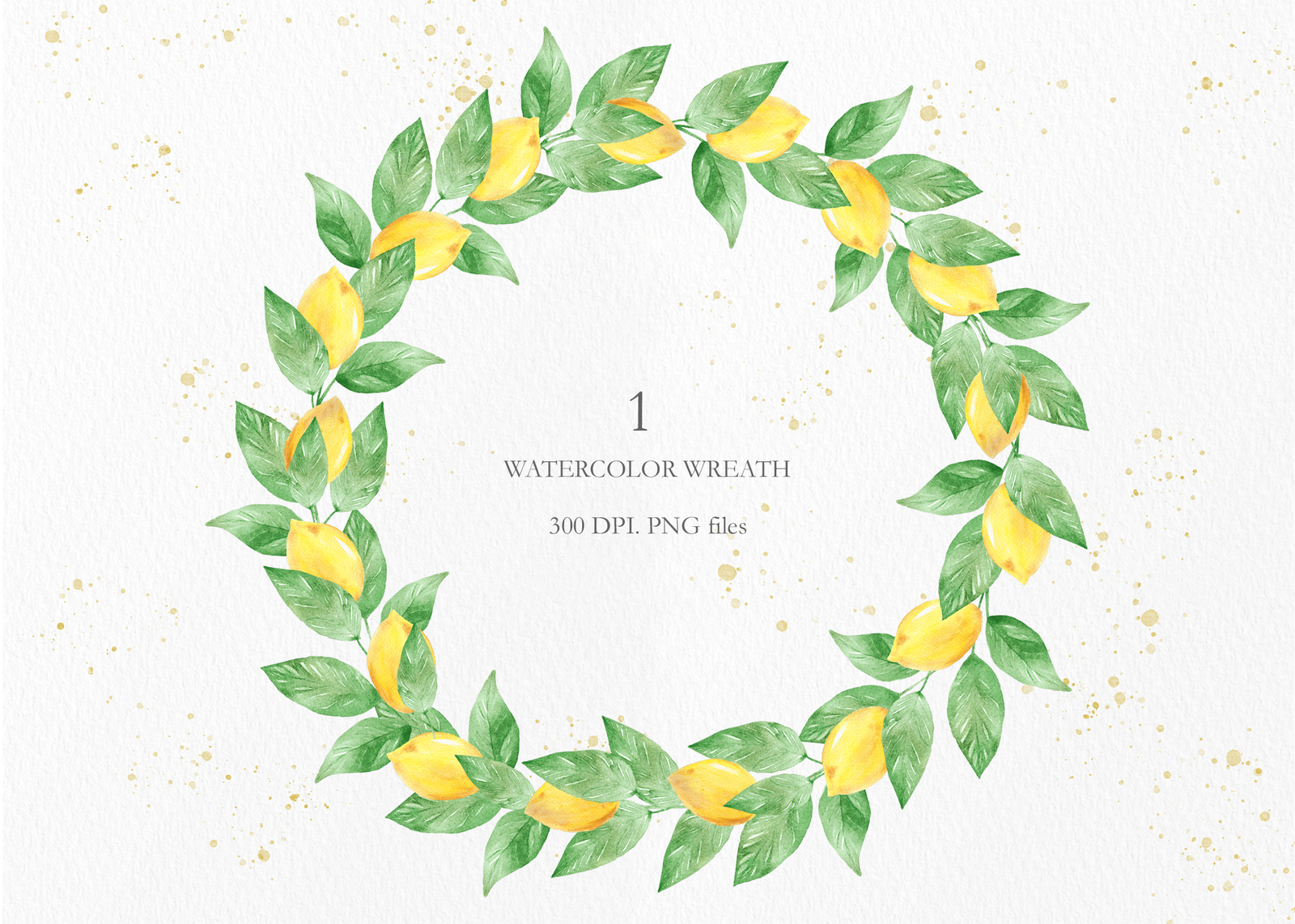 Watercolor Lemon Clipart Collection Watercolor Lemon Clipart Collection