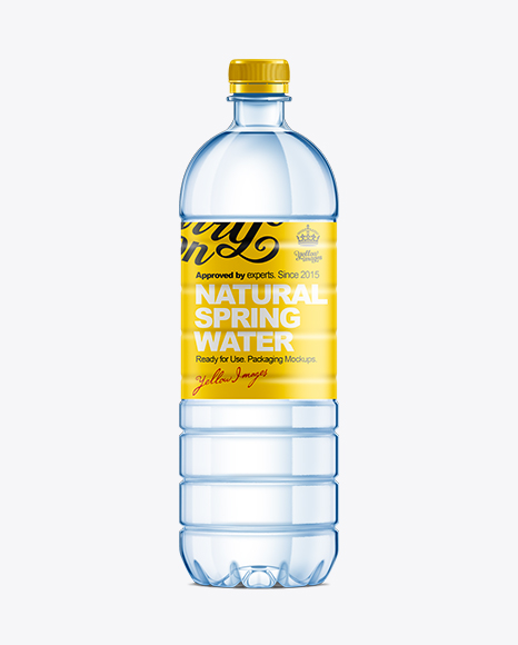 1L Plastic Water Bottle MockUp