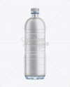 1L Plastic Water Bottle with Shrink Sleeve MockUp