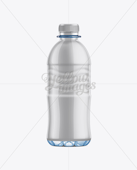 350ml Plastic Water Bottle with Shrink Sleeve Mockup - Free Download