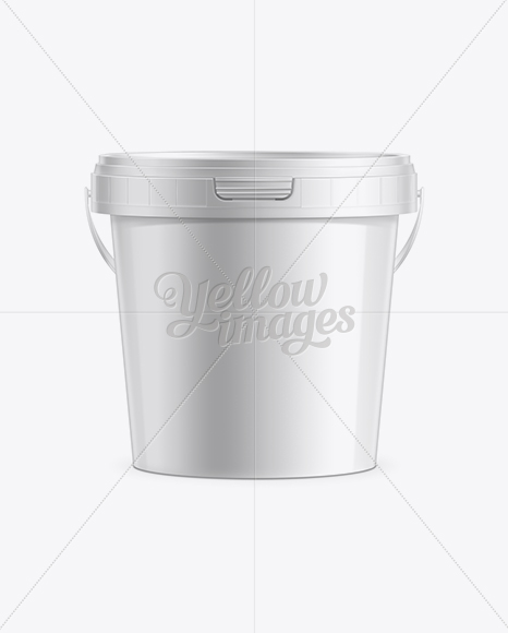 400g Plastic Bucket with Handle and Tamper Evident Lid Mockup