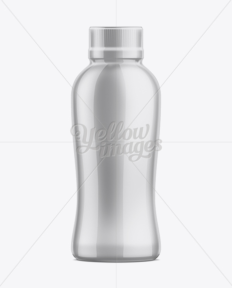 355ml Plastic Bottle with Shrink Sleeve Mockup