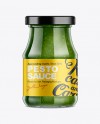 350g Glass Jar with Sauce Mock-up