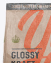 Glossy Kraft Paper Bag Mockup - Front View