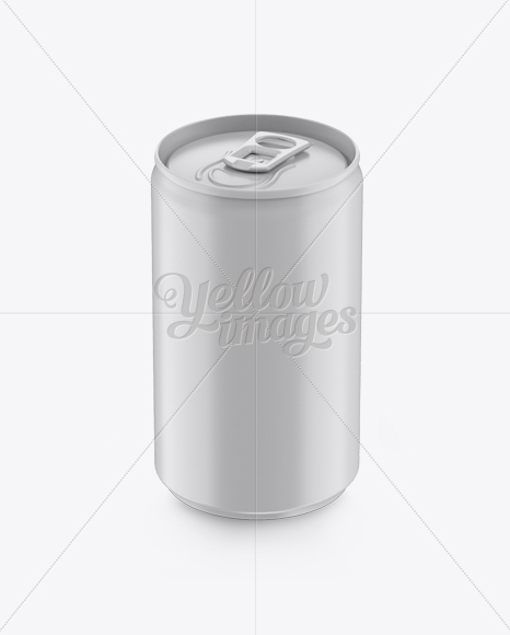 150ml Aluminium Can With Matte Finish Mockup (High-Angle Shot)