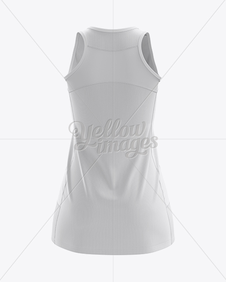 Netball Dress HQ Mockup - Back View