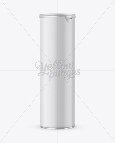 Matte Snack Tube Mockup - Front View