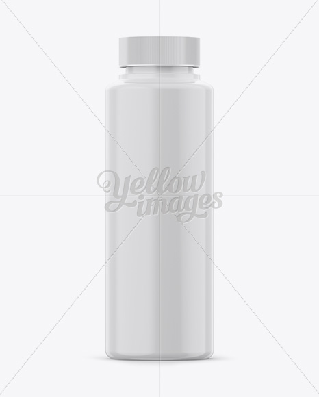 Round Plastic Bottle Mockup