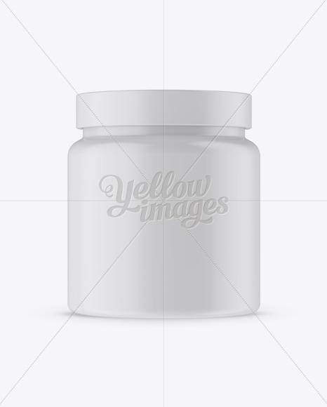 Matte Protein Jar Mockup - Front View