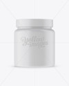 Matte Protein Jar Mockup - Front View