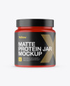 Matte Protein Jar Mockup - Front View