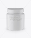 Matte Protein Jar Mockup - Front View (High-Angle Shot)