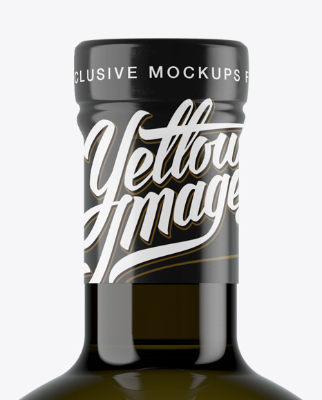 Antique Green Glass Bottle Mockup Antique Green Glass Bottle Mockup