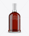 Clear Glass Bottle With Bourbon Mockup