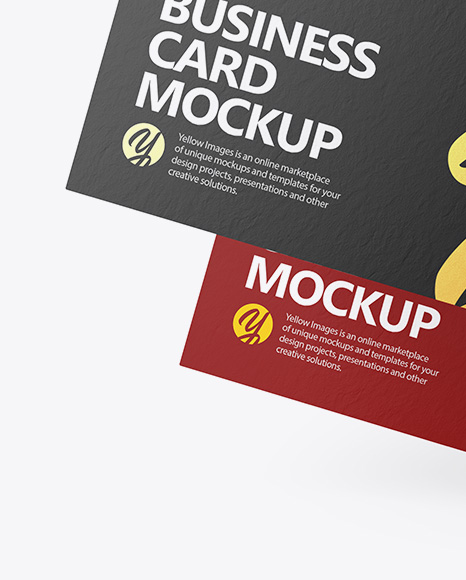 Paper Business Cards Mockup