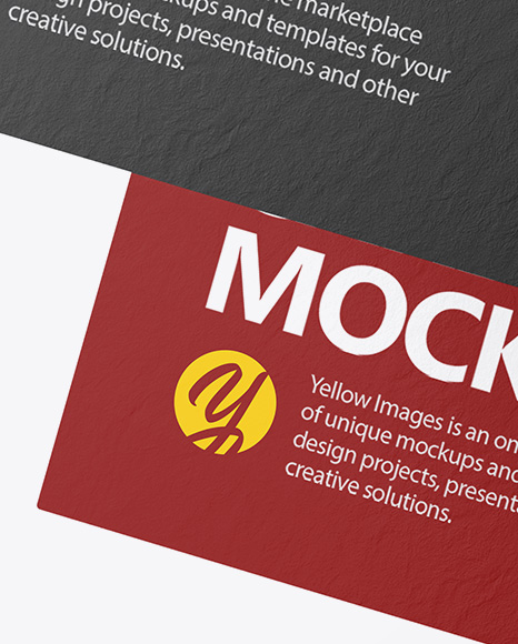 Paper Business Cards Mockup