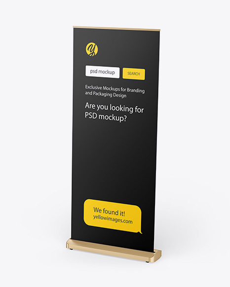 Matte Roll-up Banner Mockup