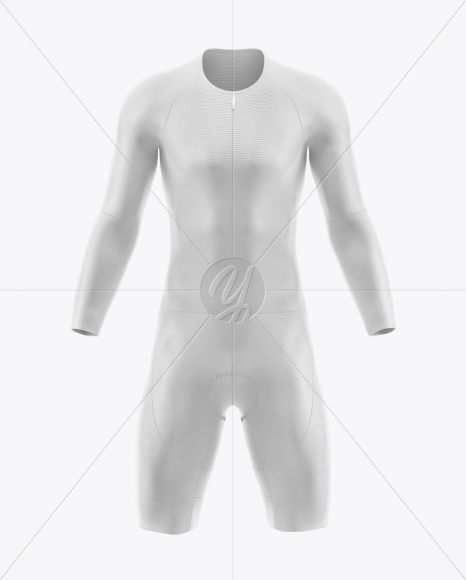 Cycling Speed Suit Mockup - Front View