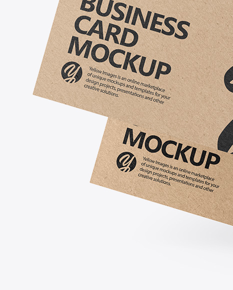 Kraft Business Cards Mockup