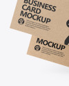 Kraft Business Cards Mockup