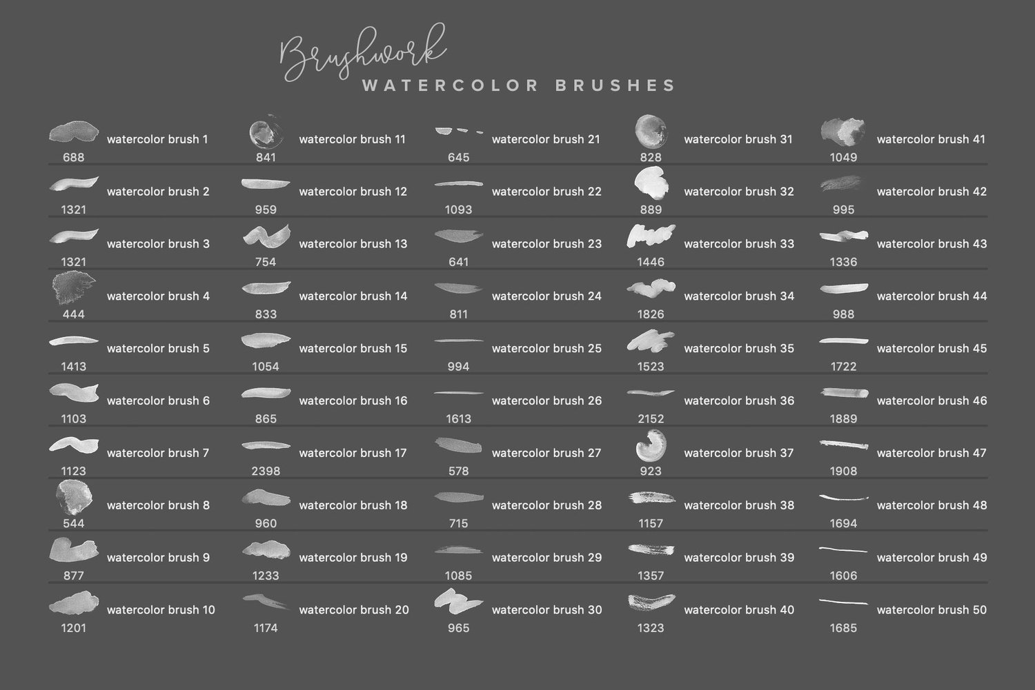 Brushwork for ProCreate & Photoshop Brushwork for ProCreate & Photoshop