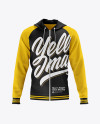 Raglan Hoodie Mockup - Front View