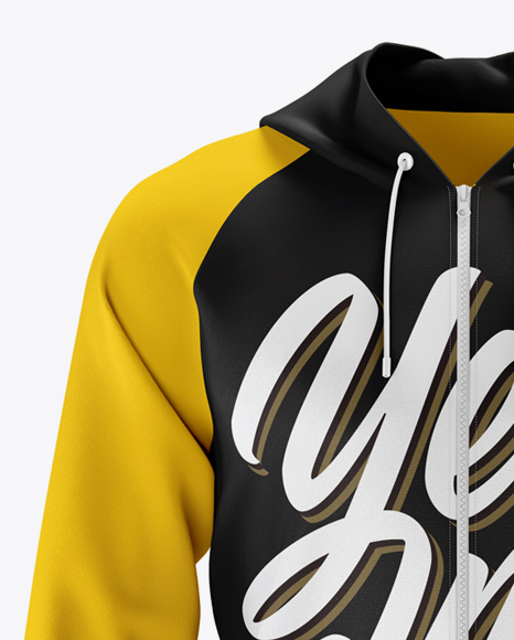 Raglan Hoodie Mockup - Front View